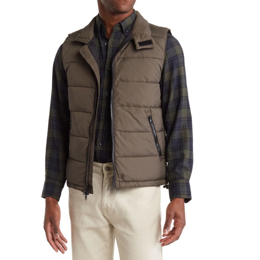 Slate & Stone Quilted Down Fill Vest In Olive Color - NWT - Reemoly